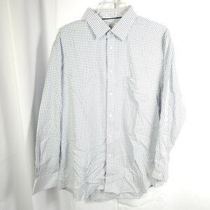 Jos A Bank 1905 Mens 17-34 Non Iron Tailored Fit Plaid Button Down Dress Shirt